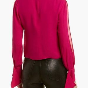 RAMY BROOK, BRAND NEW, FUSIA SLIT SLEEVES ,SILK